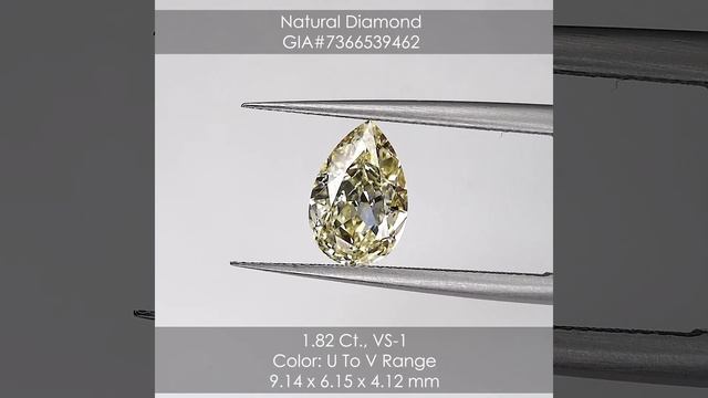 GIA Certified 1.82 Ct Light Yellow Natural Diamond Pear Solitaire for Jewelry смотреть онлайн