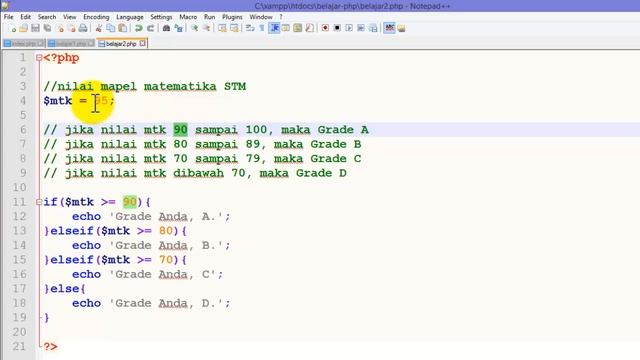 Belajar Bahasa Pemrograman PHP untuk Pemula 04 (if else) смотреть онлайн