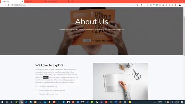 About Page (Part 32) - Laravel Blog Development Bangla Tutorial смотреть онлайн