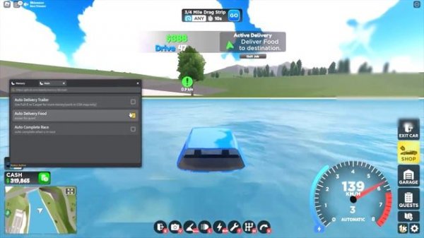 Drive World Script Hack GUI: Auto Delivery Trailer, Auto Delivery Food, Auto Race *2023*