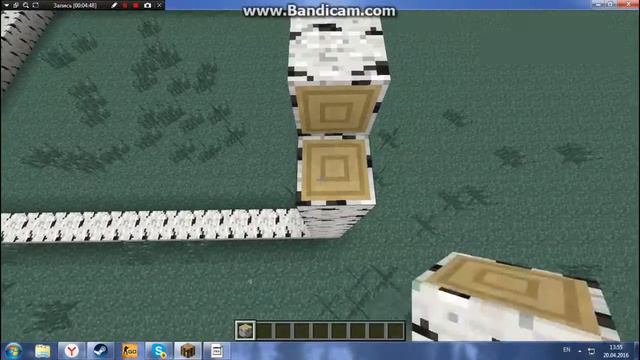 Minecraft строим на плоском мире 1#