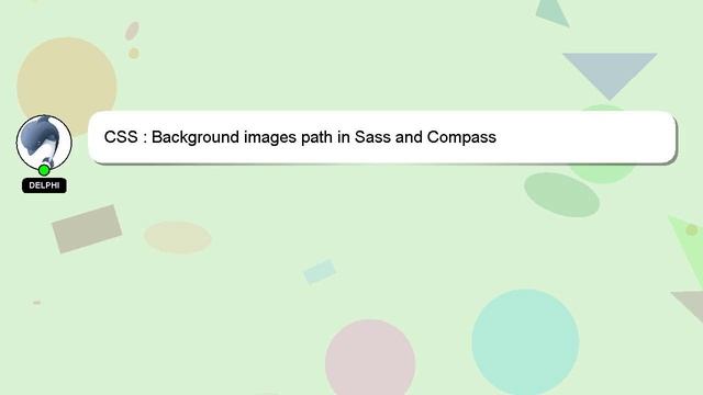 CSS : Background Images Path In Sass And Compass