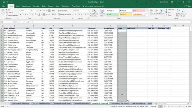 EXCEL PRO TIP: Autofill & Flash Fill смотреть онлайн