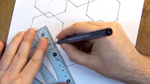 Six Hexagons - Geometric Drawing Tutorial смотреть онлайн
