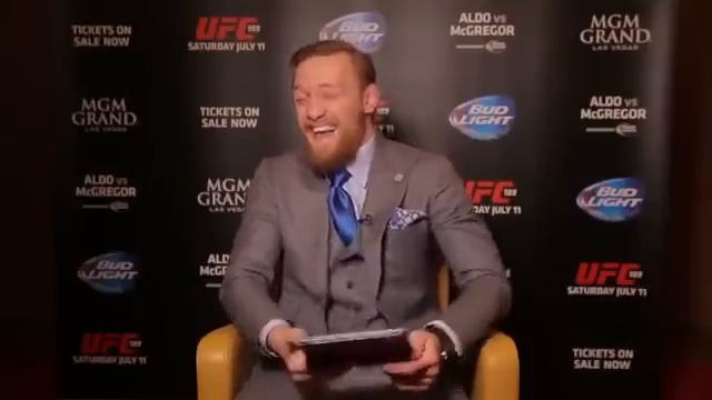 Conor Mcgregor Reacts To Jose Aldo Capoeira UFC 194 mma ufc fighter смотреть онлайн