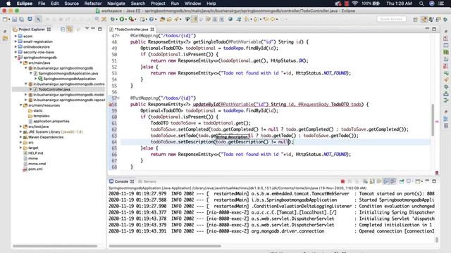 Spring boot and MongoDB - Create rest end point to update the document 06 смотреть онлайн