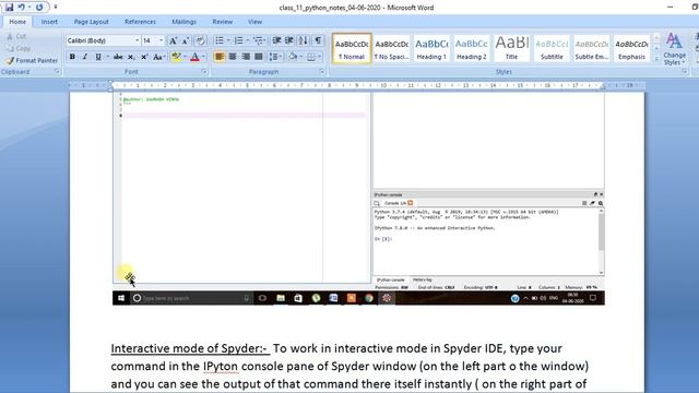 class 11 Python video 2 04-06-2020(Working in Anaconda Distribution and Spyder IDE of python смотреть онлайн