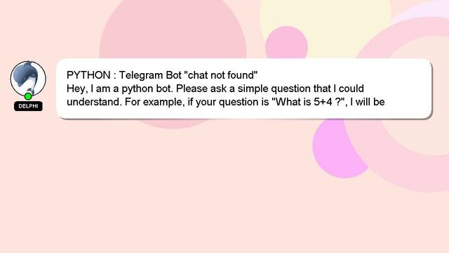 PYTHON : Telegram Bot "chat not found" смотреть онлайн