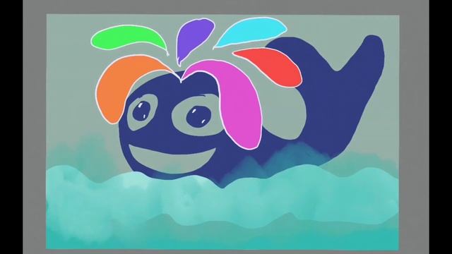 Как нарисовать кита.Урок рисования на планшете iPad смотреть онлайн
