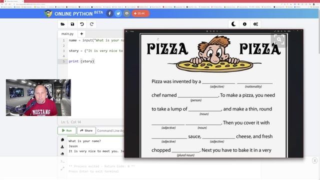 Quick Python Madlib (Mad Lib?) tutorial. Teach or learn with Python смотреть онлайн
