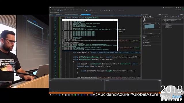 Building a real time flight map at #globalazure bootcamp with @davetheunissen смотреть онлайн