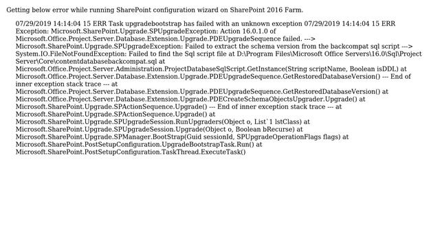 Sharepoint: System.IO.FileNotFoundException: Failed to find the Sql script file смотреть онлайн