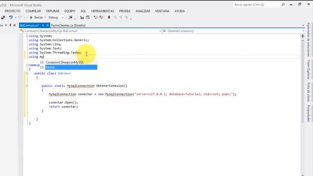 Crear CONEXIÓN de C# a Base de Datos en MYSQL ✅ смотреть онлайн