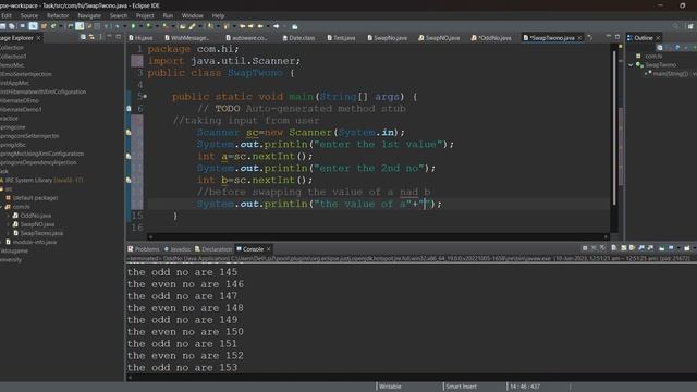 Swap Two No Without Using Third Variable Using Java смотреть онлайн