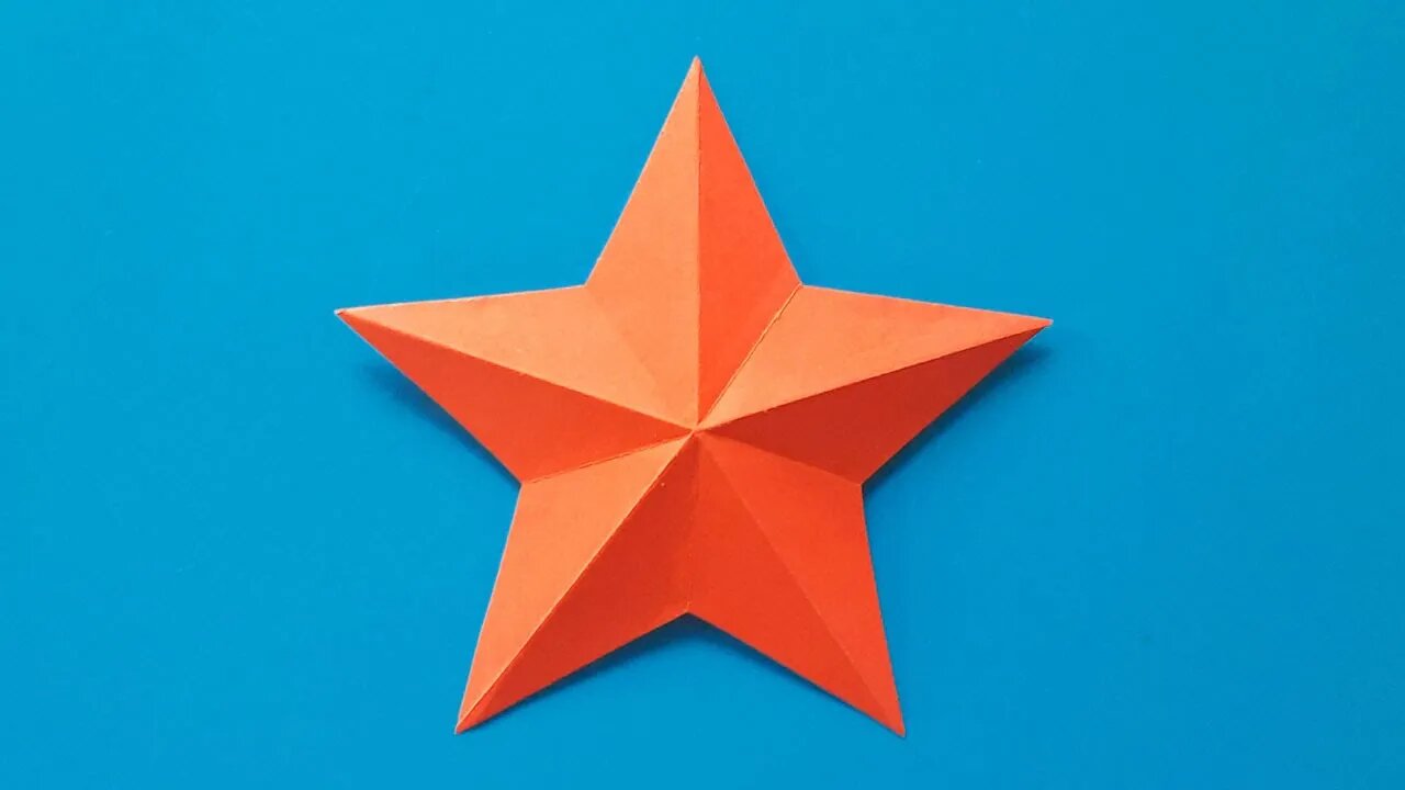 Объемная оригами звезда из бумаги смотреть онлайн
