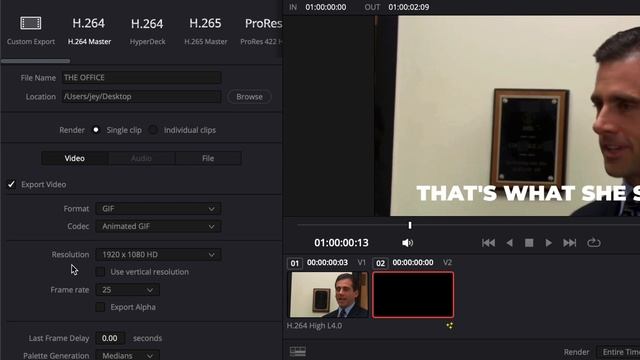 Export GIF In Davinci Resolve