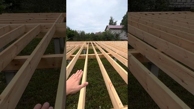 Нестандартный шаг лаг #лаги #каркасныедома #доски #дом #стройка