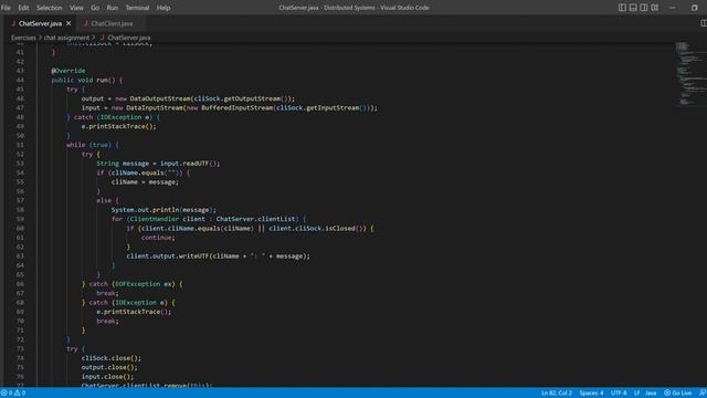 ChatServer java Distributed Systems Visual Studio Code 2022 10 18 13 31 15 смотреть онлайн