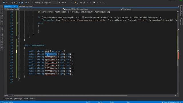 C# - Usando o RestSharp para consultar a API da ViaCEP com a janela Windows Forms Application смотреть онлайн