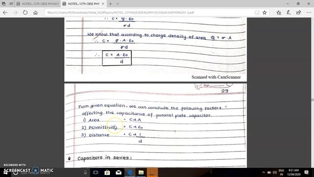 Class : XII Physics | Capacitance | Parallel plate capacitor смотреть онлайн