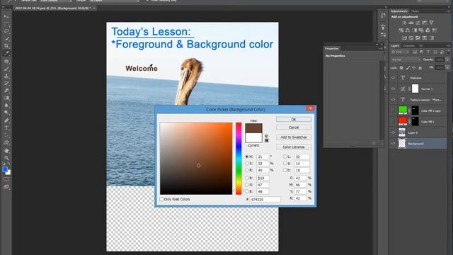 Photoshop CS6: Foreground and Background colors смотреть онлайн
