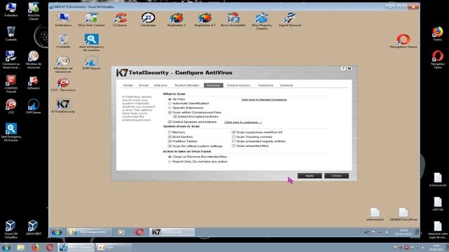 K7 Total Security 15/ vue view interface + test sample virus/ tuto FR смотреть онлайн