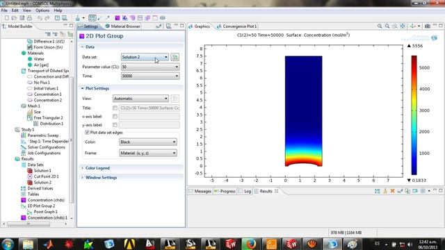 Tutorial Comsol Difusion gota de agua2 смотреть онлайн