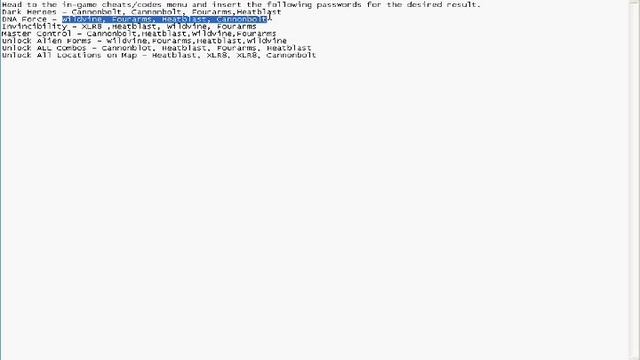 Ben 10 Protector of Earth PSP codes смотреть онлайн