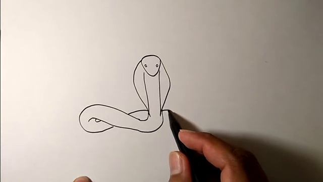 Easy Drawing Ideas : cobra | How to draw a cobra смотреть онлайн