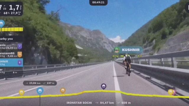 Rouvy Sochi Ironstar 40 км смотреть онлайн