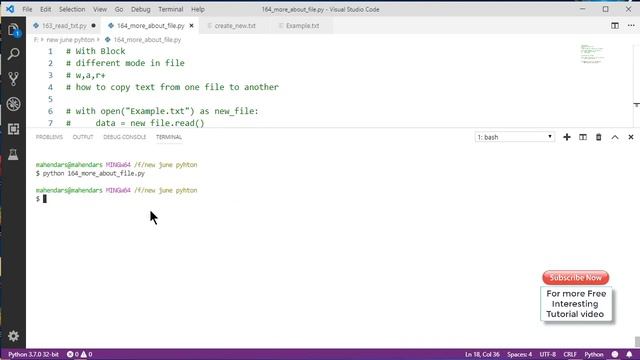#164 how to write txt file in python // Complete Python tutorial(2020) смотреть онлайн