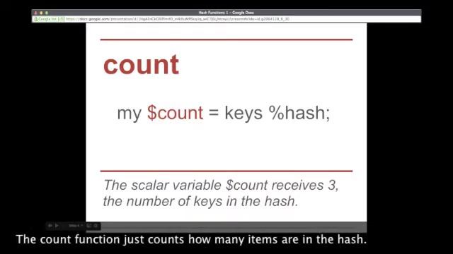 Perl: hash functions #1 смотреть онлайн