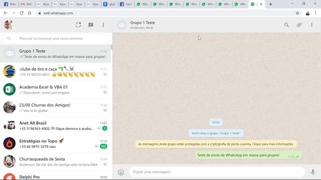 WhatsApp em Massa através do Excel e VBA - envio em grupos смотреть онлайн