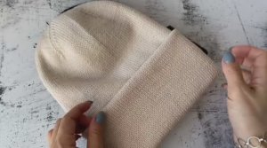 Двойная шапка бини с отворотом #double_beanie