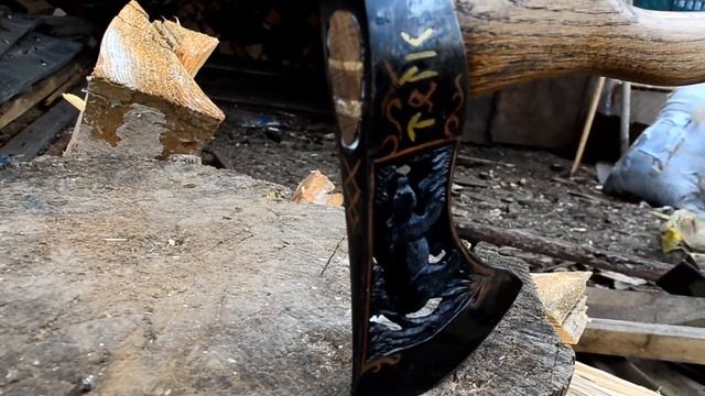 топорик для мангала(сквозная гравировка ручными штихелями) смотреть онлайн