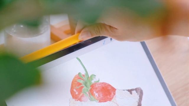 Painting a Strawberry Cake. Food illustration in Procreate. iPad Painting смотреть онлайн