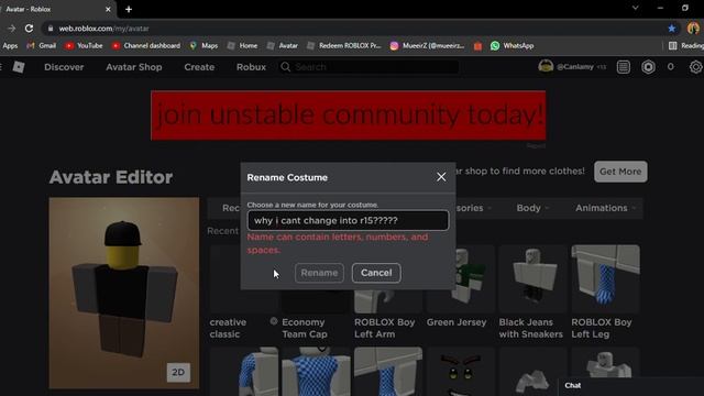 WHY I CANT CHANGE MY ROBLOX AVATAR INTO R15!?!?!?!? смотреть онлайн