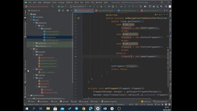 Android 131 Урок 6 Fragment Navigation Drawer смотреть онлайн