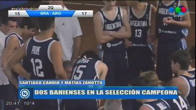 Candia y Zanotto festejaron en el Sudaméricano U 14 de Básquet смотреть онлайн