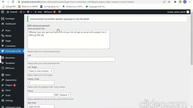 How to use horizontal scrolling announcement PLUGIN in WordPress смотреть онлайн