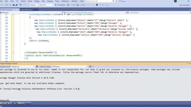 ASP .NET Core Web API Tutorial-Generating PDF EP-11 смотреть онлайн