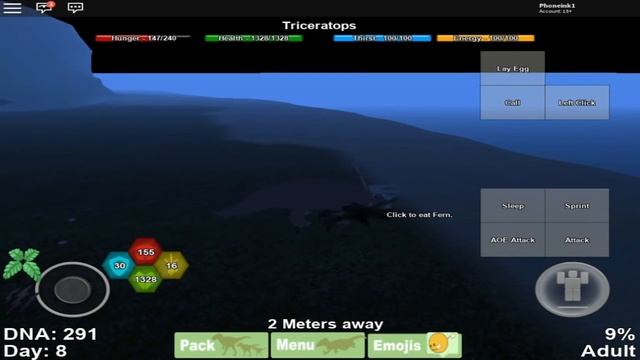 Roblox - Dinosaur Simulator - Triceratops - Android/iOS - Gameplay смотреть онлайн