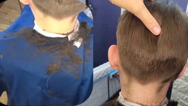 Поэтапное выполнение стрижки с укороченными под машинку для стрижки височными зонами // How to cut смотреть онлайн