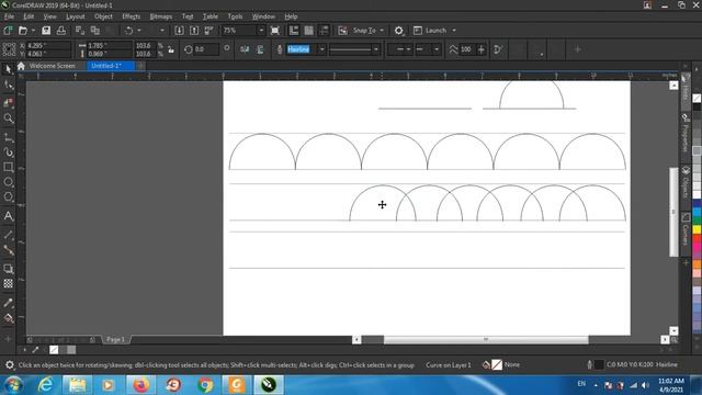 CorelDraw Arabesque: 01 Explanation of Arc and Repetition смотреть онлайн