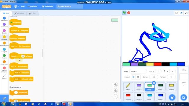 4.dars / Scratch dasturida Paint yaratishni davomi! смотреть онлайн