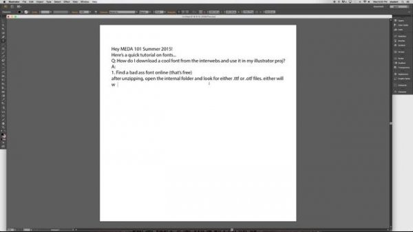 How to use downloaded fonts in illustrator (mac)