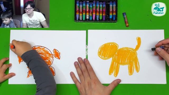 Как нарисовать СОБАЧКУ / рисуем с детьми смотреть онлайн