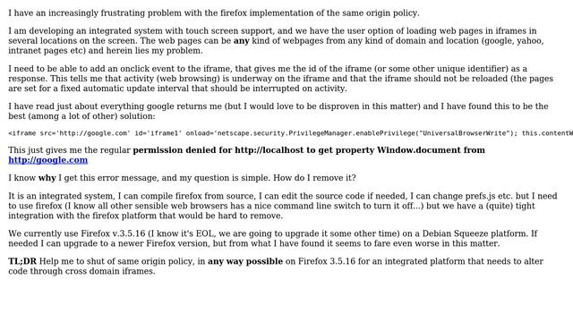 Firefox without same origin policy смотреть онлайн