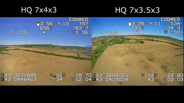 HQ prop 7x4x3 vs 7x3,5x3 смотреть онлайн