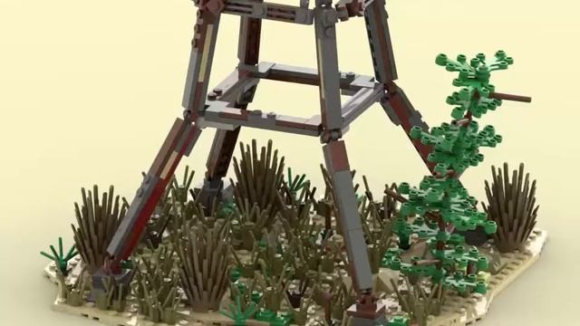 Lego сборка старой опоры линии ЛЭП. смотреть онлайн